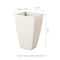 Glitzhome® 23" Eco-Friendly Oversized Faux Concrete Square Fluted Pot Planters, 2ct.